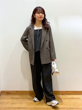 「アイテム（サロペット/オーバーオール）」を使った、hironaさん（レディース・150cm・30代）の秋コーディネート