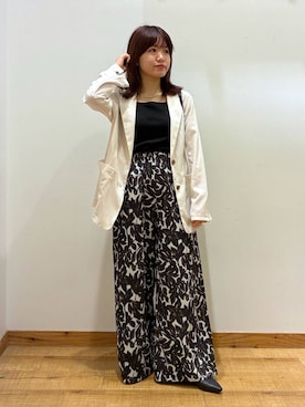 「GLOBAL WORK（グローバルワーク）のらくっションポインテッドバブーシュ/282406（パンプス、ブラック系）」を使った、hironaさん（レディース）の夏コーディネート
