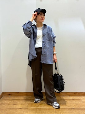 「GLOBAL WORK（グローバルワーク）のアイテム（キャップ）」を使った、hironaさん（レディース・150cm）の秋コーディネート