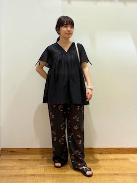 「GLOBAL WORK（グローバルワーク）のステンレスアソートサイズチョーカー/325801（ネックレス、シルバー系）」を使った、hironaさん（レディース）の夏コーディネート