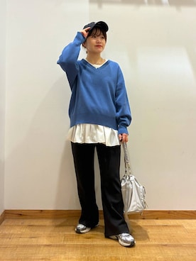 「GLOBAL WORK（グローバルワーク）のアイテム（キャップ）」を使った、hironaさん（レディース・150cm）の秋コーディネート