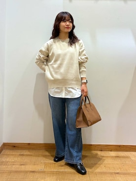 「アイテム（ローファー）」を使った、hironaさん（レディース・150cm・30代）の秋コーディネート