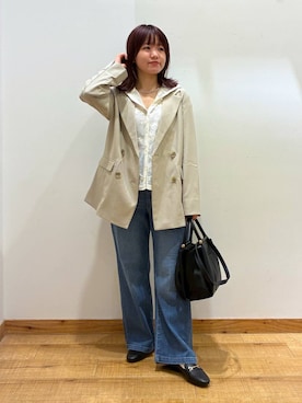「GLOBAL WORK（グローバルワーク）のアイテム（ジャケット/アウター）」を使った、hironaさん（レディース・150cm）の春コーディネート