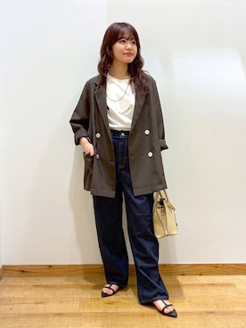 「アイテム（テーラードジャケット）」を使った、hironaさん（レディース・150cm・30代）の秋コーディネート