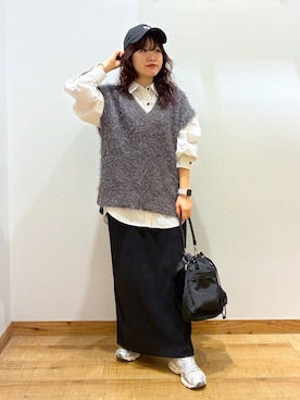 「アイテム（帽子）」を使った、hironaさん（レディース・150cm・30代）の秋コーディネート