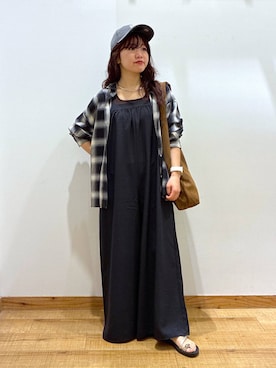 「アイテム（キャップ）」を使った、hironaさん（レディース・150cm・30代）の夏コーディネート
