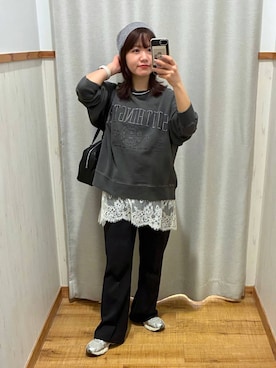 「GLOBAL WORK（グローバルワーク）のアイテム（パンツ）」を使った、hironaさん（レディース・150cm）の春コーディネート