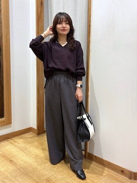 「アイテム（ネックレス）」を使った、hironaさん（レディース・150cm・30代）の冬コーディネート