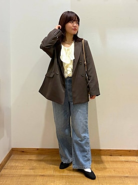 「GLOBAL WORK（グローバルワーク）のアイテム（ジャケット/アウター）」を使った、hironaさん（レディース・150cm）の春コーディネート