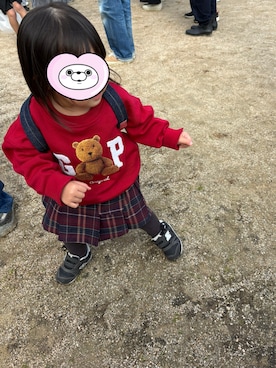 「アイテム（タイツ/ストッキング）」を使った、minoriさん（キッズ・80cm）の冬コーディネート