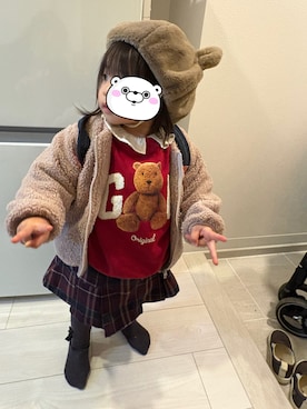 「petit main（プティマイン）のアイテム」を使った、minoriさん（キッズ・80cm）の冬コーディネート