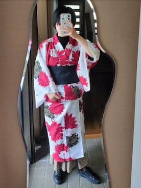 「きものコーディネート」｜みんかさん（レディース・165cm）の夏コーディネート