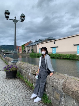 「JOURNAL STANDARD（ジャーナルスタンダード）のアイテム（オールインワン・サロペット）」を使った、erさん（レディース・162cm）の夏コーディネート