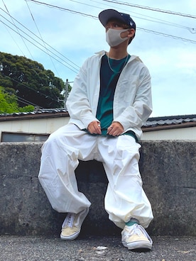 「epnok」｜「アイテム（キャップ）」を使った、いのけぇさん（メンズ・165cm）の夏コーディネート