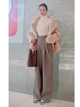 「chuclla（チュクラ）のアイテム（その他アウター）」を使った、jeena898さん（レディース・163cm）の冬コーディネート