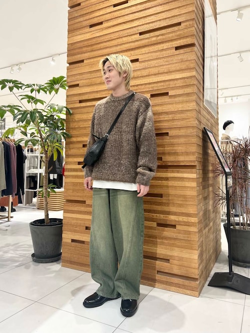 セール】『セットアップ対応』ツイストデニムパンツ（デニム