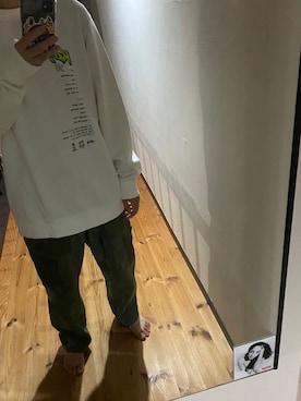 「STUSSY（ステューシー）のアイテム（スウェット、グリーン系）」を使った、tyoutyoooさん（メンズ）の秋コーディネート