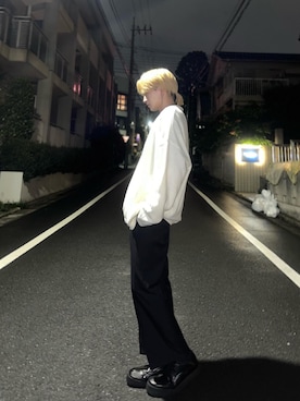 「G.O.C（ジーオーシー）のアイテム（カーディガン/ボレロ）」を使った、稲見悠寿さん（メンズ・174cm）の夏コーディネート