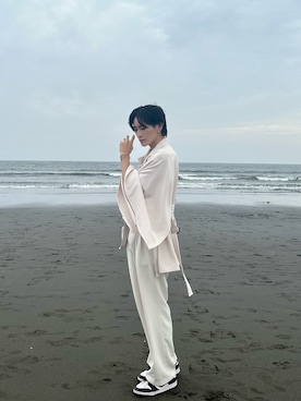 「GRL（グレイル）のアイテム（ジャケット/アウター）」を使った、稲見悠寿さん（メンズ・174cm）の夏コーディネート