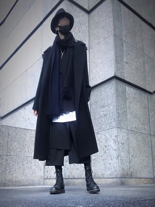 Yohji Yamamoto POUR HOMME マフラー 大判サイズ yohji yamamoto POUR HOMME（ヨウジヤマモトプールオム