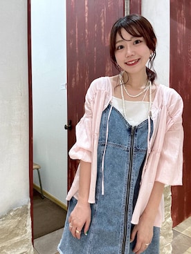 「GLOBAL WORK（グローバルワーク）のアイテム（バレエシューズ）」を使った、airiさん（レディース・158cm）の夏コーディネート