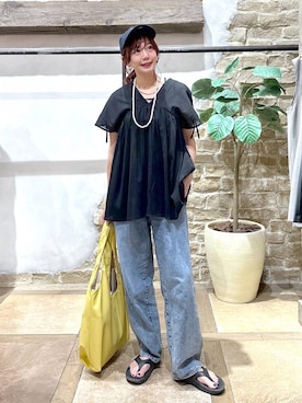「GLOBAL WORK（グローバルワーク）のアイテム（帽子）」を使った、airiさん（レディース・158cm）の夏コーディネート