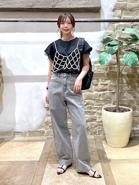 「アイテム（その他トップス）」を使った、airiさん（レディース・158cm）の夏コーディネート