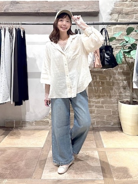 「GLOBAL WORK（グローバルワーク）のアイテム（帽子）」を使った、airiさん（レディース・158cm）の夏コーディネート