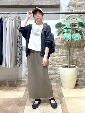 「アイテム（バックパック/リュック）」を使った、airiさん（レディース・158cm）の秋コーディネート