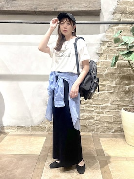 「GLOBAL WORK（グローバルワーク）のアイテム（帽子）」を使った、airiさん（レディース・158cm）の夏コーディネート