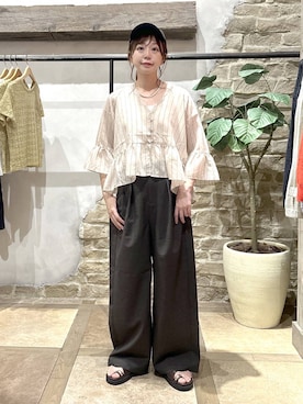 「GLOBAL WORK（グローバルワーク）のアイテム（キャップ）」を使った、airiさん（レディース・158cm）の夏コーディネート