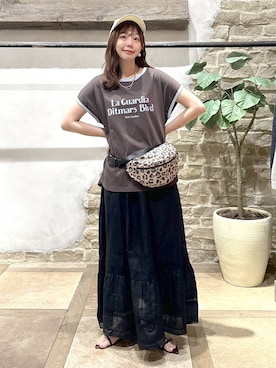 「GLOBAL WORK（グローバルワーク）のアイテム（キャップ）」を使った、airiさん（レディース・158cm）の夏コーディネート
