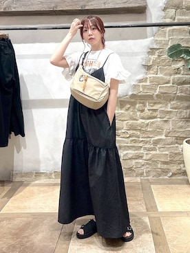 「GLOBAL WORK（グローバルワーク）のアイテム（ワンピース）」を使った、airiさん（レディース・158cm）の春コーディネート