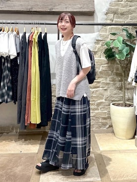 「アイテム（バックパック/リュック）」を使った、airiさん（レディース・158cm）の春コーディネート