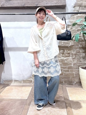 「GLOBAL WORK（グローバルワーク）のアイテム」を使った、airiさん（レディース・158cm）の夏コーディネート