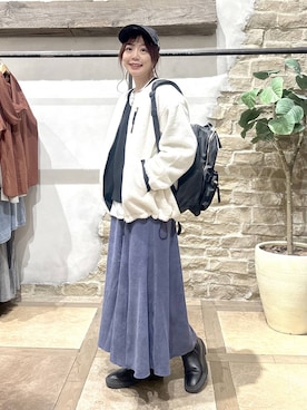 「GLOBAL WORK（グローバルワーク）のアイテム（バックパック/リュック）」を使った、airiさん（レディース・158cm）の秋コーディネート