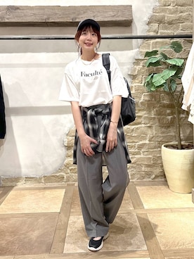 「GLOBAL WORK（グローバルワーク）のアイテム（キャップ）」を使った、airiさん（レディース・158cm）の春コーディネート