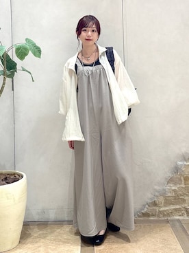 「アイテム（バレエシューズ）」を使った、airiさん（レディース・158cm）の春コーディネート