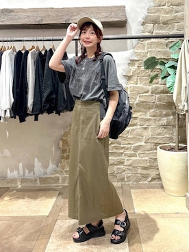 「アイテム（バックパック/リュック）」を使った、airiさん（レディース・158cm）の夏コーディネート