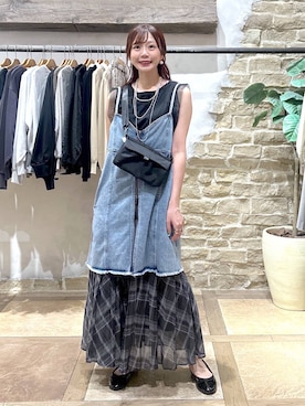 「GLOBAL WORK（グローバルワーク）のアイテム（バレエシューズ）」を使った、airiさん（レディース・158cm）の夏コーディネート