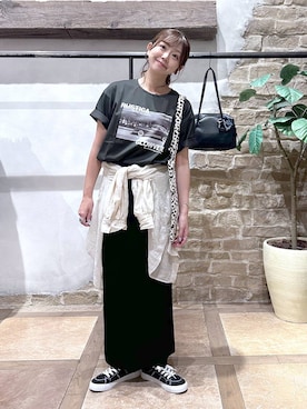 「GLOBAL WORK（グローバルワーク）のアイテム」を使った、airiさん（レディース・158cm）の夏コーディネート
