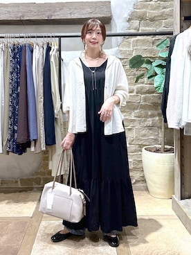 「アイテム（バレエシューズ）」を使った、airiさん（レディース・158cm）の夏コーディネート