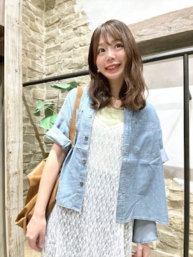 「GLOBAL WORK（グローバルワーク）のアイテム（トップス）」を使った、airiさん（レディース・158cm）の夏コーディネート