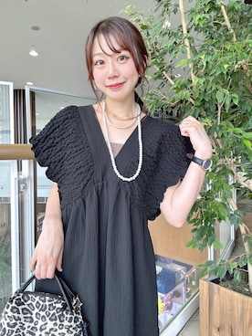 「アイテム（キャミソール、ブラウン系）」を使った、airiさん（レディース・158cm）の夏コーディネート