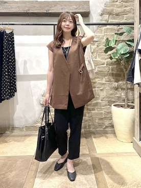 「GLOBAL WORK（グローバルワーク）のらくっション撥水フィットパンプス/135895（パンプス、ブラック系）」を使った、airiさん（レディース・158cm）の春コーディネート
