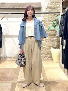 「GLOBAL WORK（グローバルワーク）のアイテム（キャミソール）」を使った、airiさん（レディース・158cm）の春コーディネート