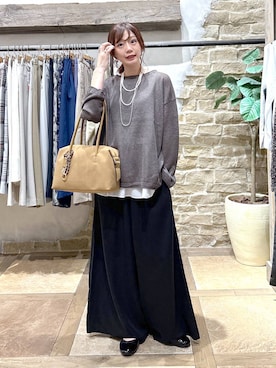 「アイテム（タンクトップ）」を使った、airiさん（レディース・158cm）の秋コーディネート