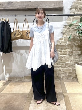 「GLOBAL WORK（グローバルワーク）のアイテム」を使った、airiさん（レディース・158cm）の夏コーディネート