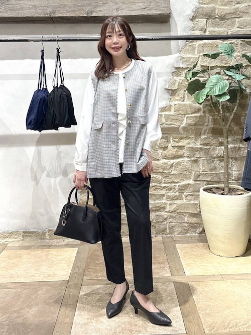 グローバルワーク ペプラムツイードジレ 3点セット セール】ツイード