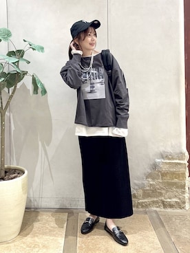 「アイテム（バックパック/リュック）」を使った、airiさん（レディース・158cm）の秋コーディネート